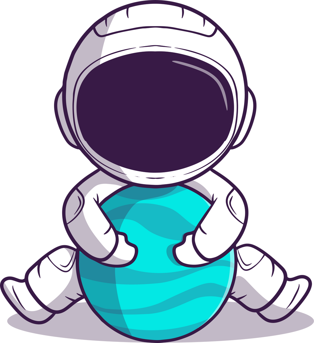 astronaut character sitdown